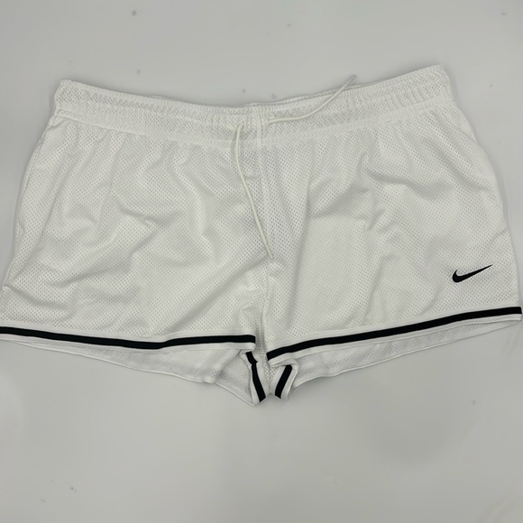 Nike Pants - Nike Sportswear Essential Mesh Mid-Rise Shorts in White